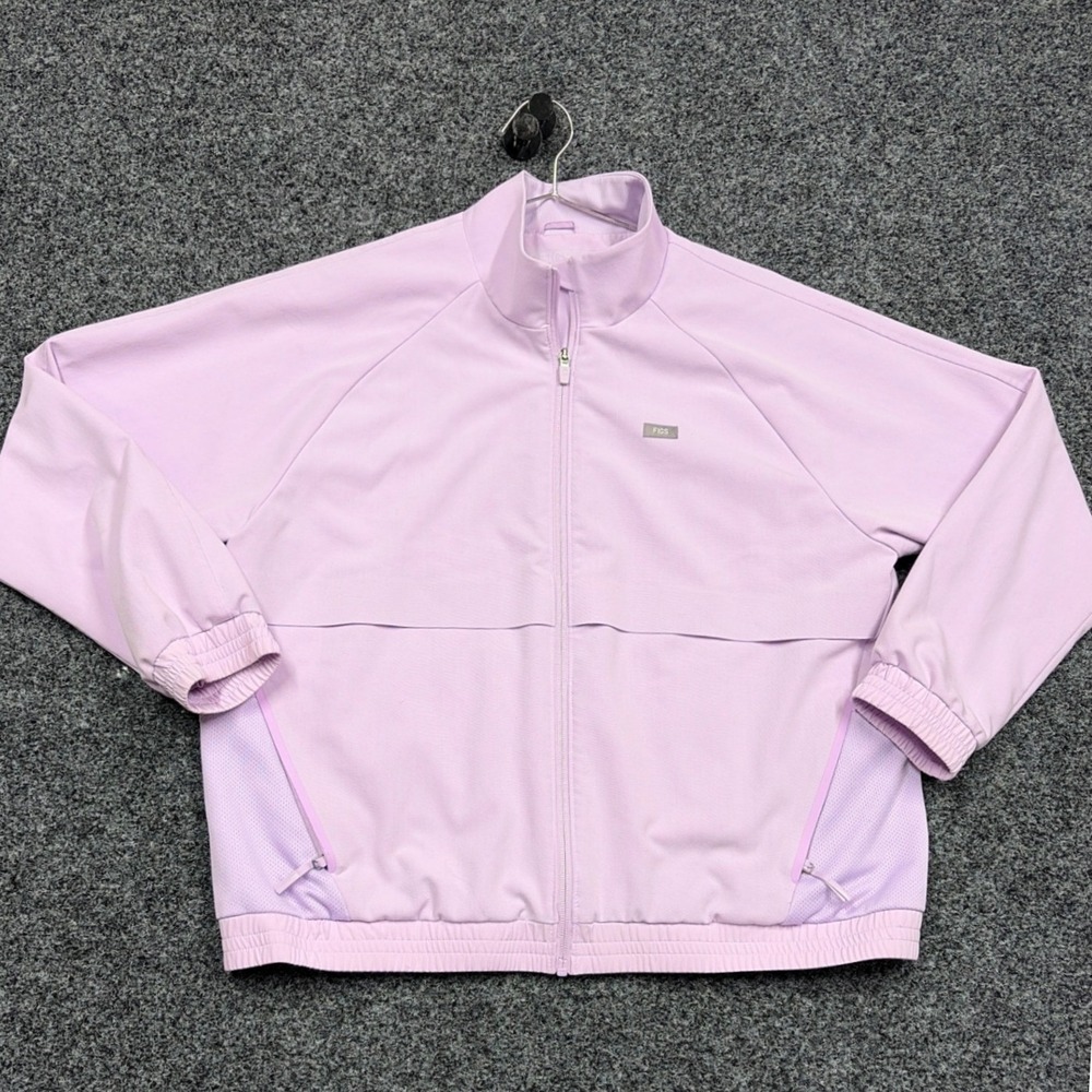 Figs Jacket Women Large Purple Technical Collection Zip Scrub Medcore Athleisure